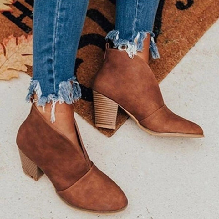 Almond Toe Ankle Boots for Women – Chic & Effortless Style