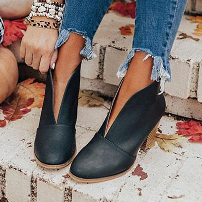 Almond Toe Ankle Boots for Women – Chic & Effortless Style