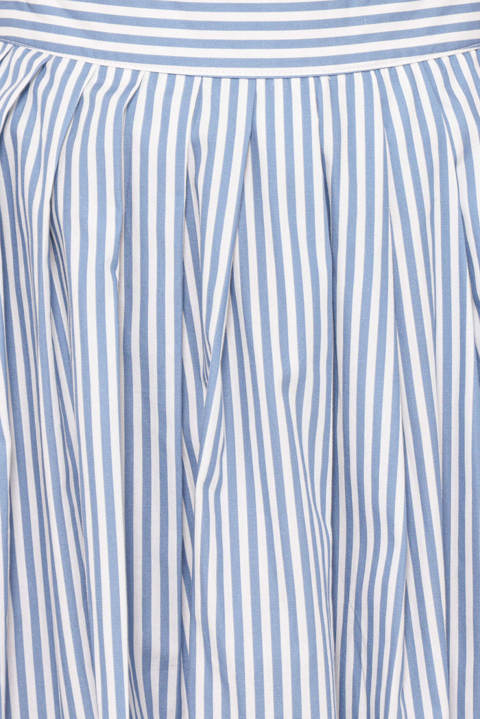 Petal and Pup USA BOTTOMS Amaya Pleated Mini Skirt - Blue Stripe