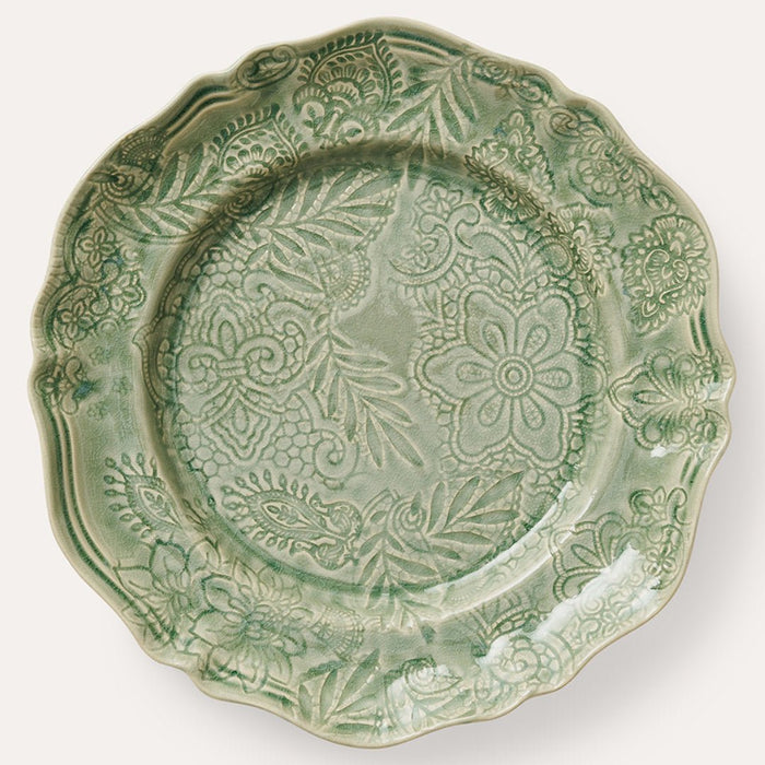 Arabesque Large Round Server | Antique - Suzie Anderson Home