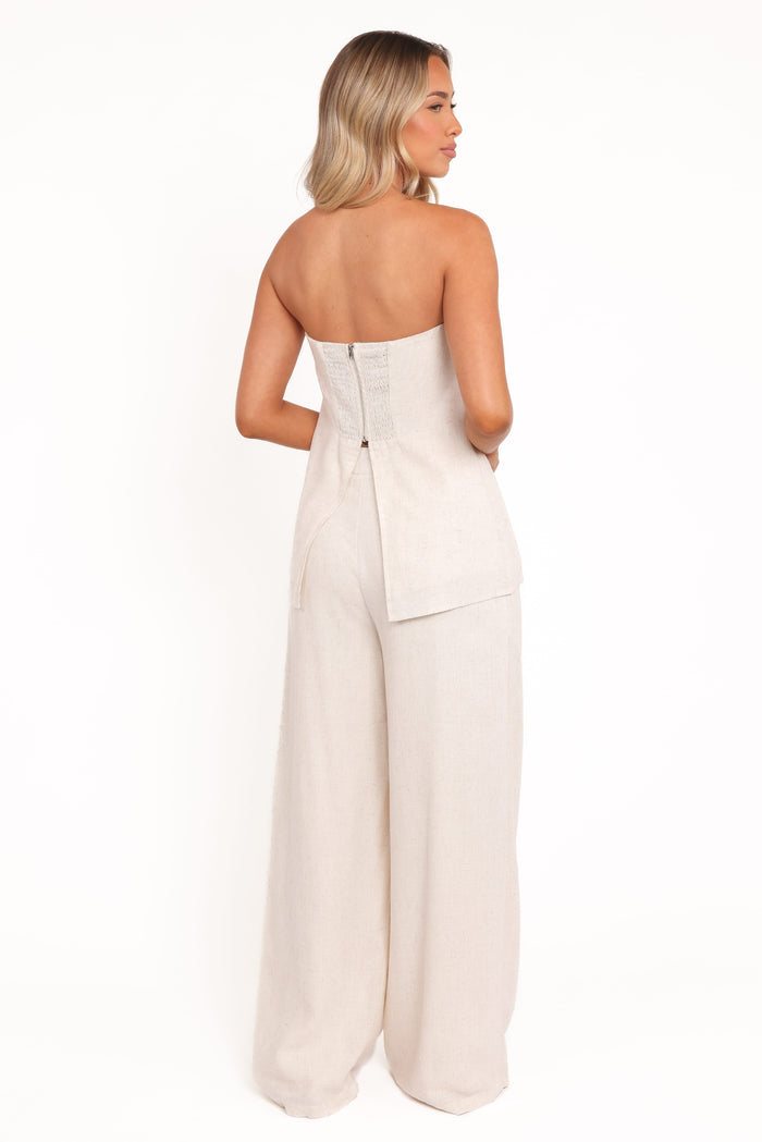 Petal and Pup USA BOTTOMS Arles Wide Leg Pants - Oatmeal