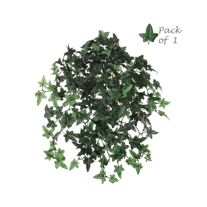 Artificial Hanging English Ivy Bush with 274 Silk Leaves - 20"