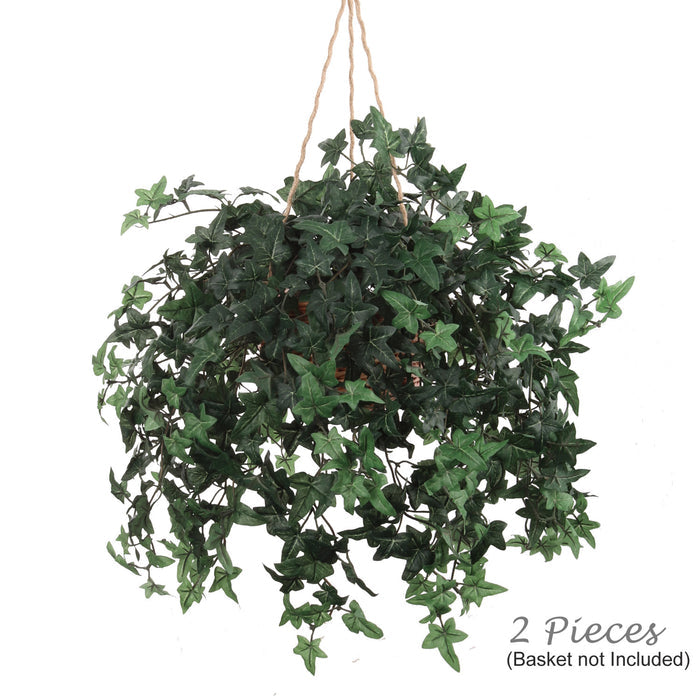 Artificial Hanging English Ivy Bush with 274 Silk Leaves - 20"