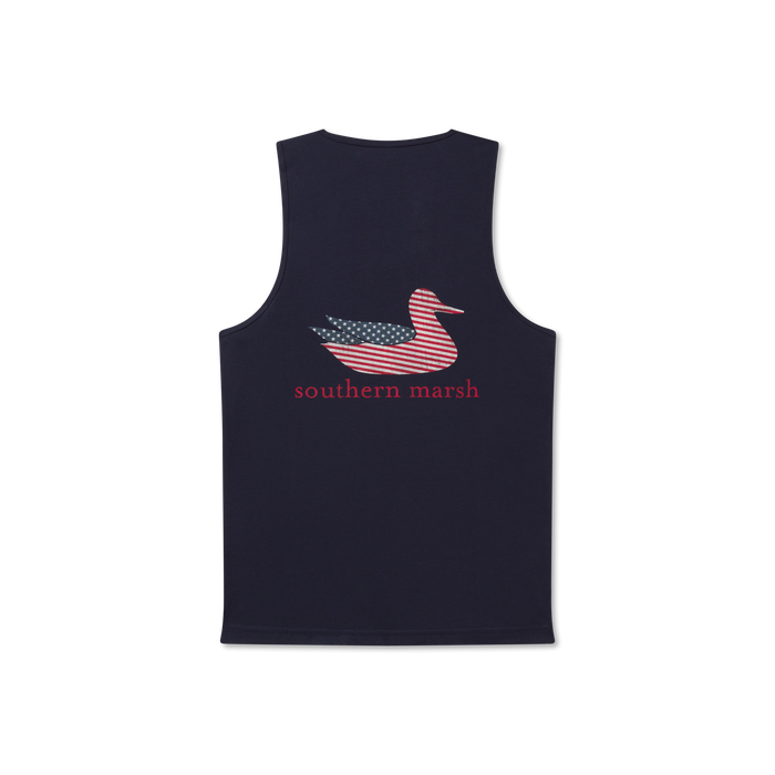 Navy | Authentic Flag Tank Top | Back