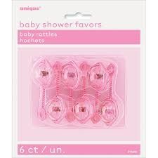 Baby Shower Pink Rattles