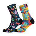 Balloon Animals & Blocks Kids Crew Socks Combo