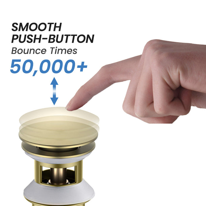 Bathroom Sink Pop Up Drain Stopper Full Cover with overflow - PW-102