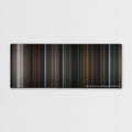Bird Box color palette canvas print: thousands of thin vertical stripes of color