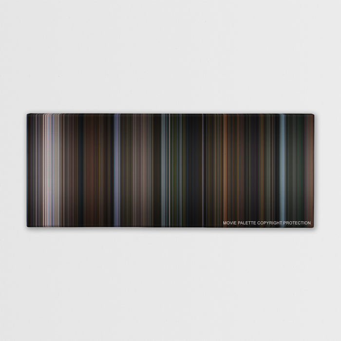 Bird Box color palette canvas print: thousands of thin vertical stripes of color
