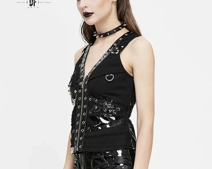 model showing side of vest