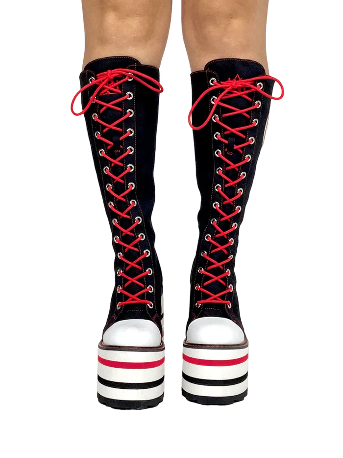 model showing front of boots
