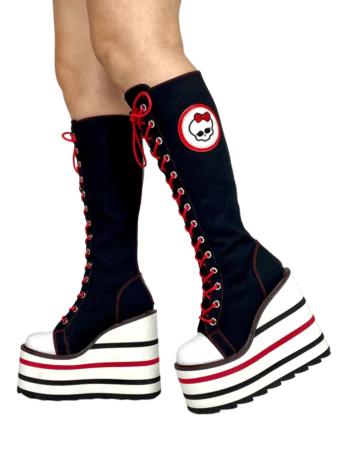 model showing side of boots