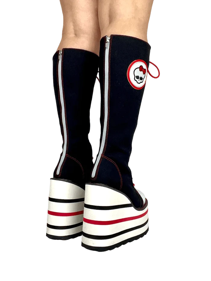 model showing back of boots