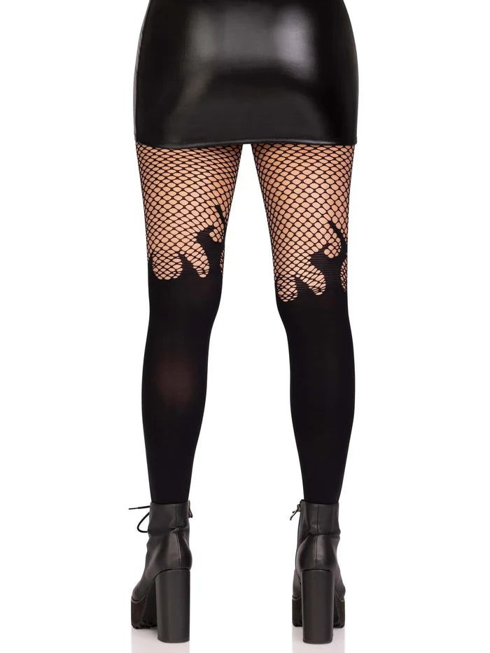model showing back of pantyhose