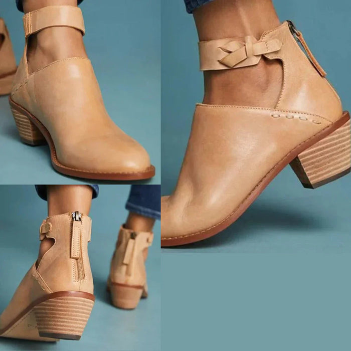 Block Heel Black Ankle Boots for Women – Stylish & Comfortable Booties