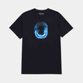 Front view of Men's Overtime Blue Flame Tee.