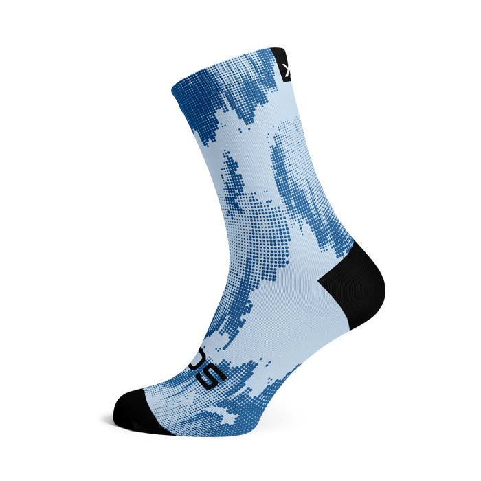Blue Gravel Crew Socks