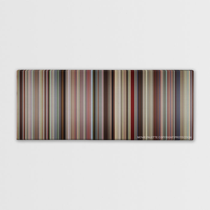 Boyhood color palette canvas print: thousands of thin vertical stripes of color
