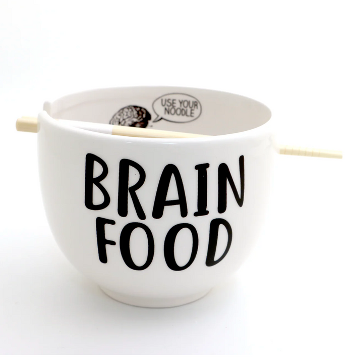 Brain Food Chopstick Bowl - Pine & Moss