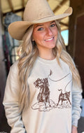 Breakaway Roping Sand Crew neck