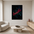 Breathe — Neon-Style Botanical Print