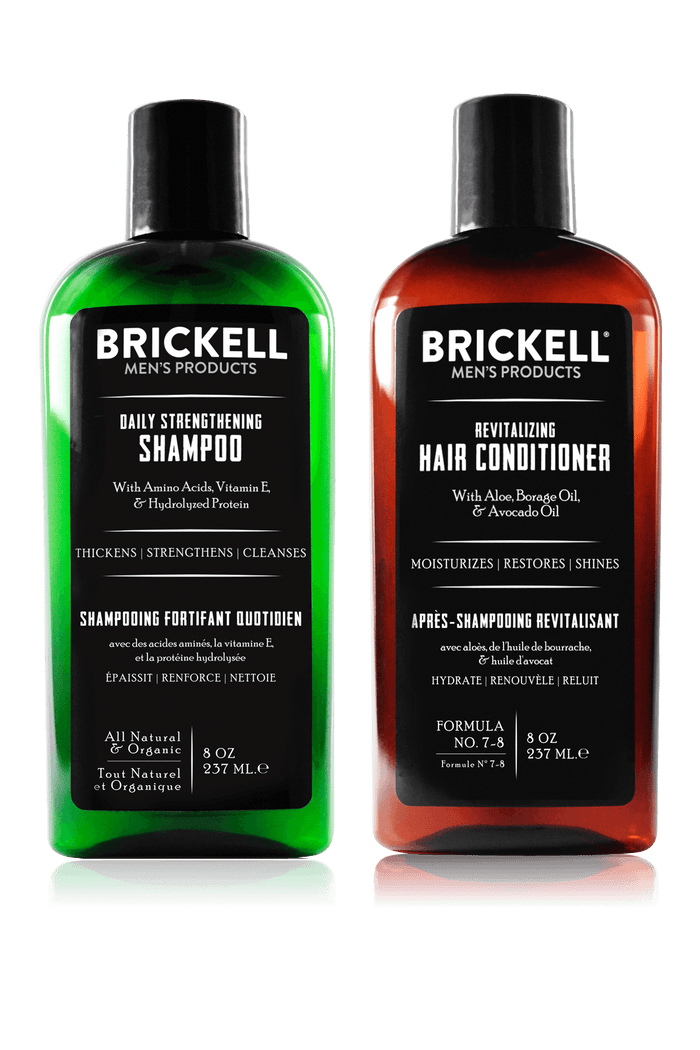 Brickell Daily Revitalizing Men's Hair Care Routine