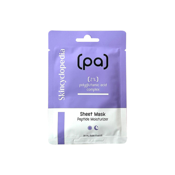 bubble t skincyclopedia polyglutamic acid sheet mask, single-use mask for intense hydration, locks in moisture, plumps and revitalises skin, supports refreshed, dewy complexion