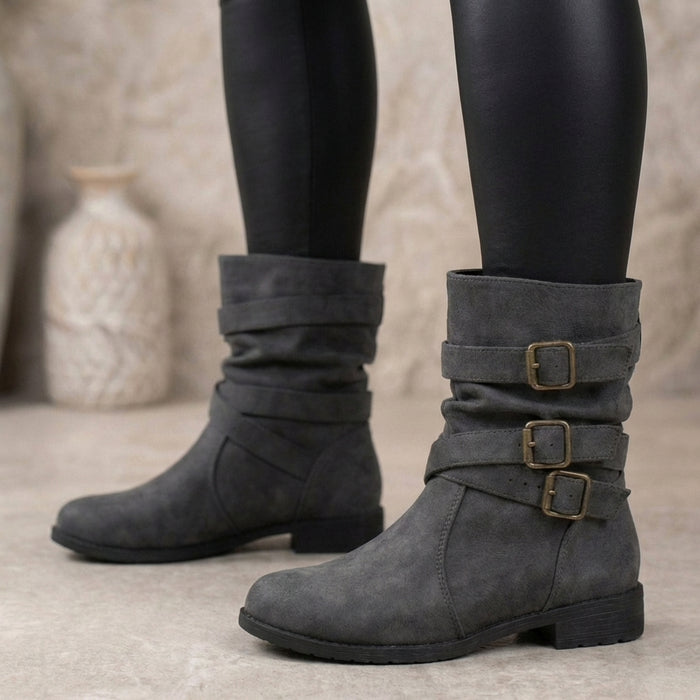 Buckle Ankle Boots for Women – Stylish & Comfortable
