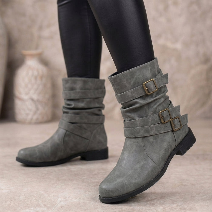 Buckle Ankle Boots for Women – Stylish & Comfortable