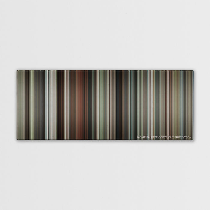 Burn After Reading color palette canvas print: thousands of thin vertical stripes of color