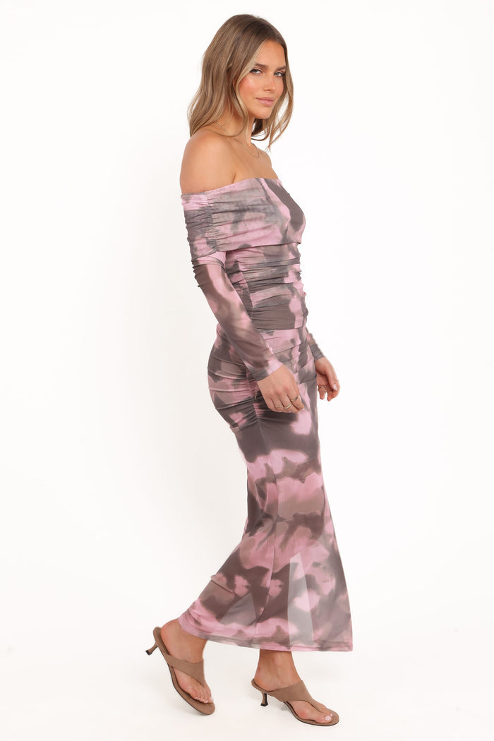 Petal and Pup USA BOTTOMS Caelira Skirt - Pink/Brown Print
