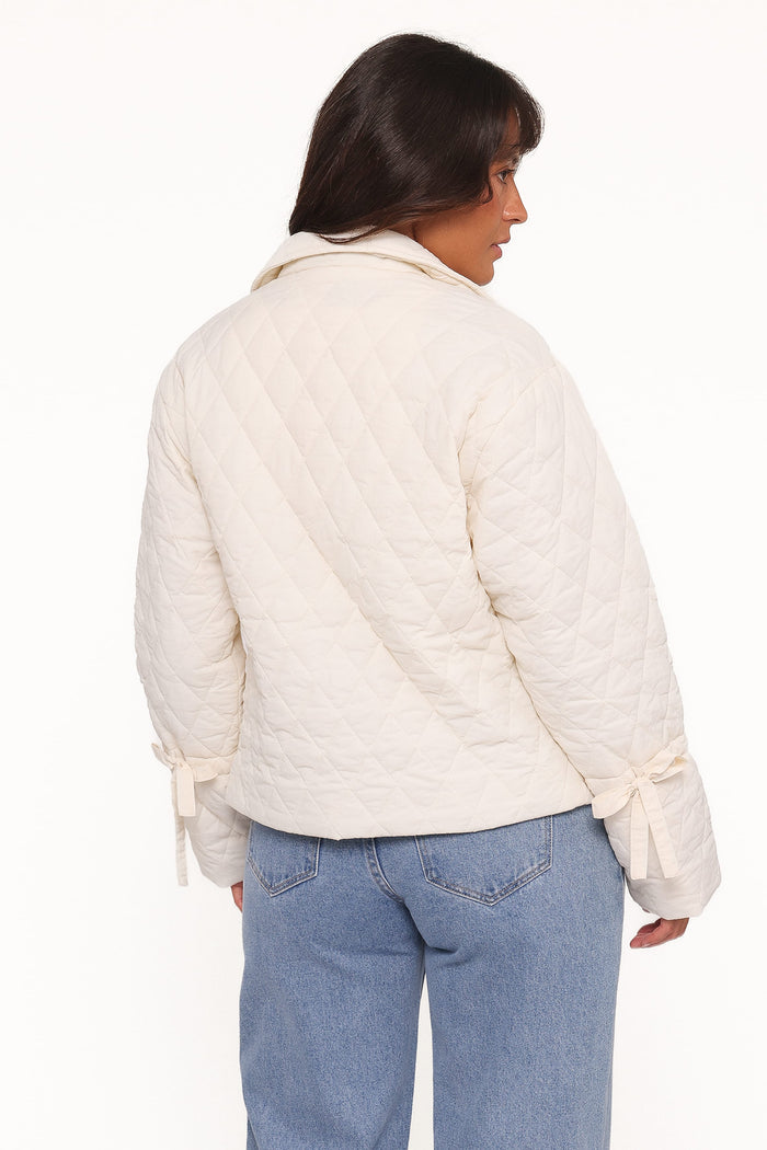 Petal and Pup USA OUTERWEAR Caitlin Quilted Jacket - Cream