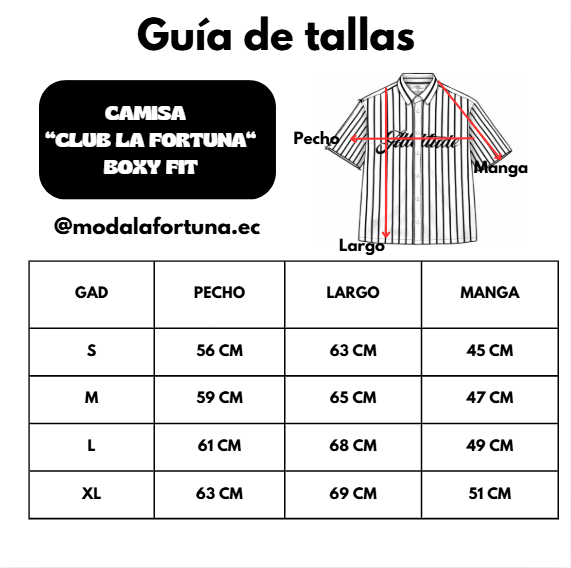 Camisa BoxyFit de Tela \"La Fortuna Club\"