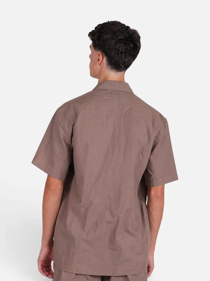 Camisa NTF Trapani Lino Chocolate