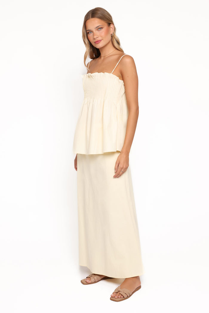 Petal and Pup USA TOPS Carson Pleated Top - Butter Yellow