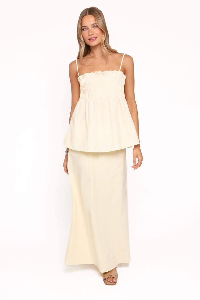 Petal and Pup USA TOPS Carson Pleated Top - Butter Yellow