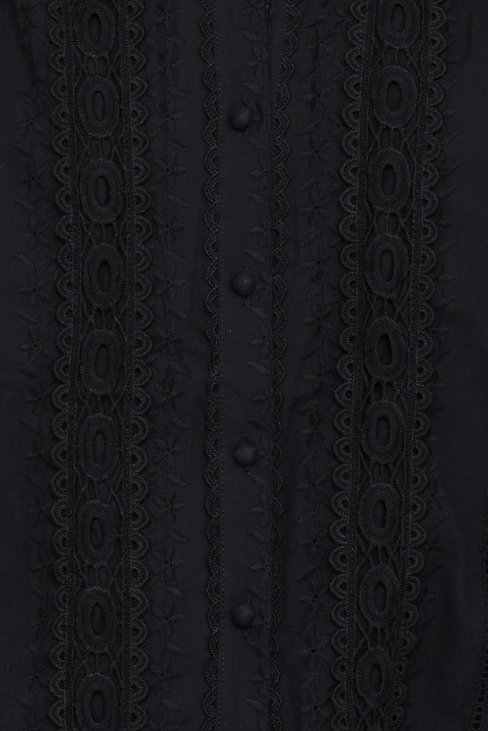 Petal and Pup USA TOPS Catania Lace Inset Top - Black