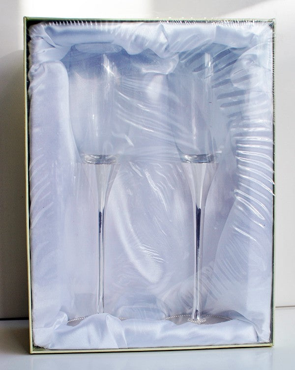 Pearlescent Champagne Flutes