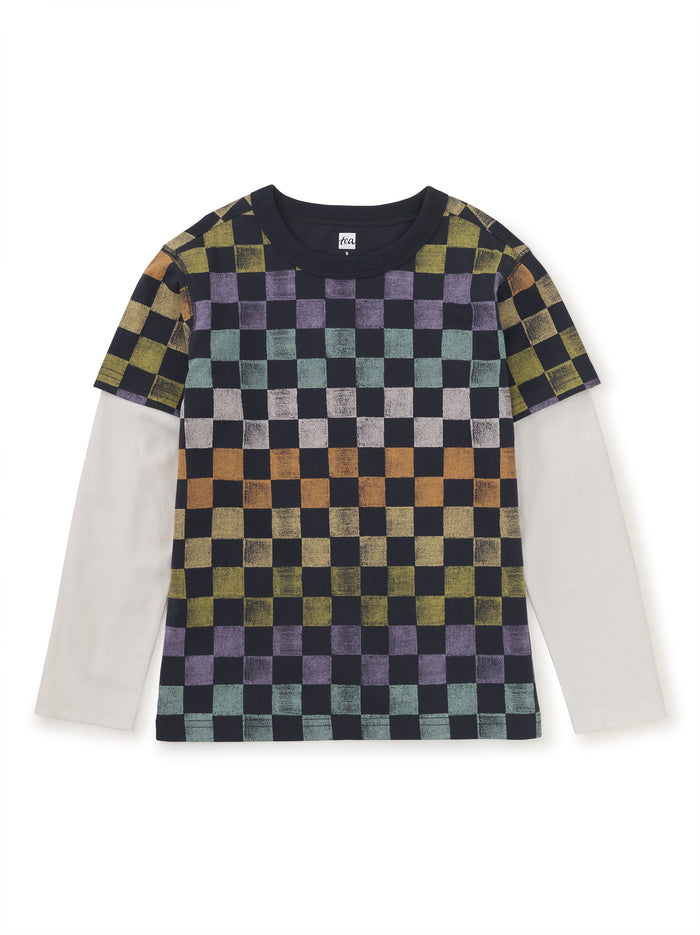 Checkerboard Layered Tee