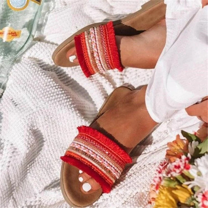 Chic Open-Toe Slippers for Women – Stylish & Comfortable Footwear