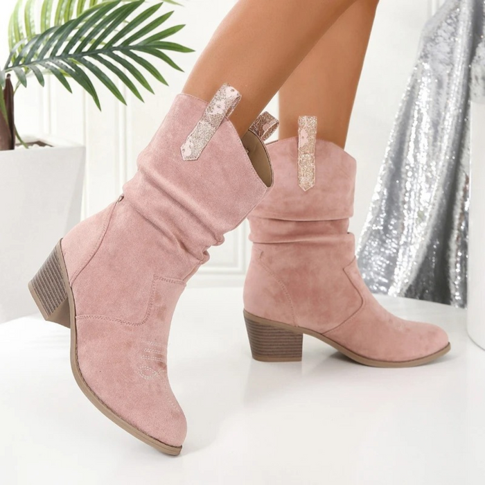 Chunky Heel Chic Boots for Women – Stylish & Comfortable