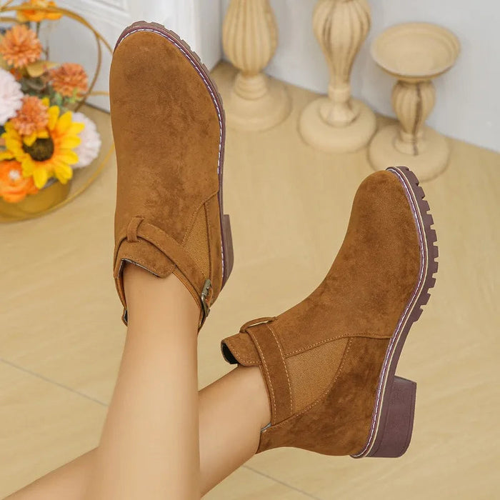 Chunky Heel Winter Boots for Women – Stylish & Cozy