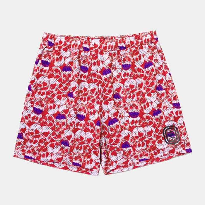 Front view of the City Reapers Skull Shorts.