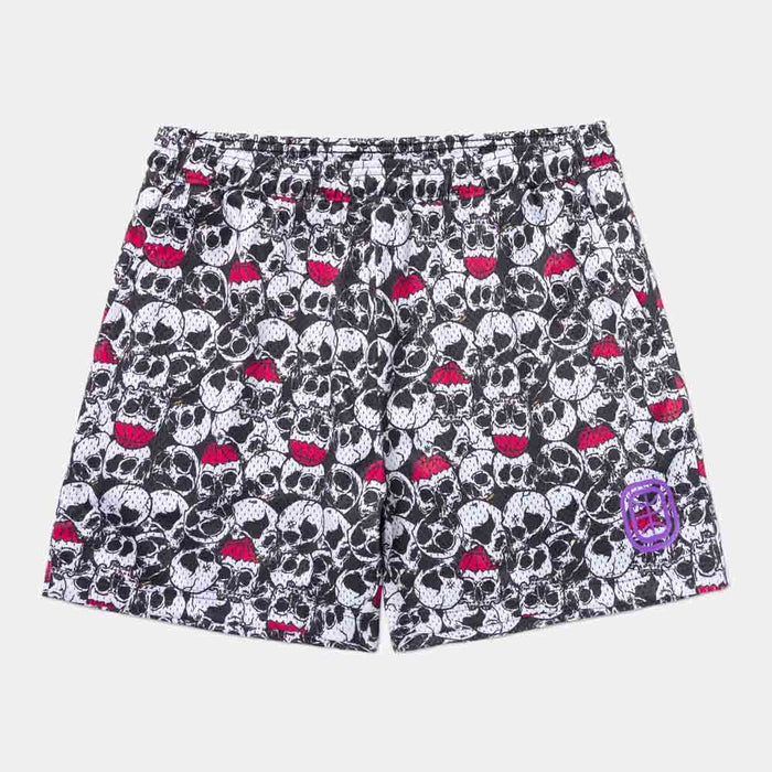 Front view of the City Reapers Skull Shorts.