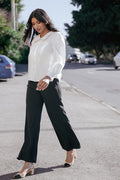 Petal and Pup USA BOTTOMS Clark Crepe Wide Leg Pant - Black