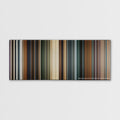 Clash of the Titans color palette canvas print: thousands of thin vertical stripes of color