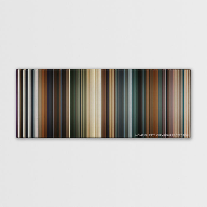 Clash of the Titans color palette canvas print: thousands of thin vertical stripes of color