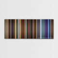 Click color palette canvas print: thousands of thin vertical stripes of color