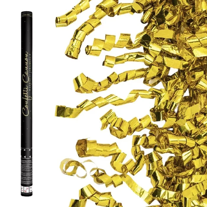 Confetti Cannon, Gold, 80cm.