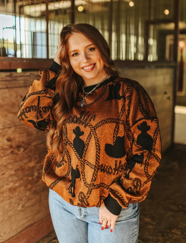 Copper cowboy REVERSIBLE Sweater
